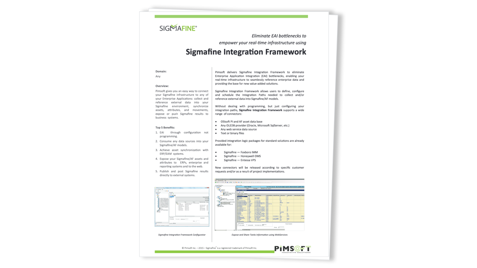 Sigmafine Integration Framework (IF)