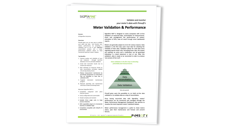 Sigmafine Meter Validation and Performance