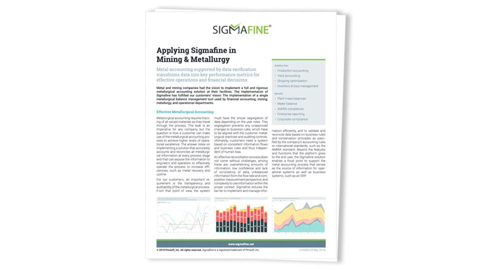 Solution Brief- Sigmafine in the Metals and Mining Industry